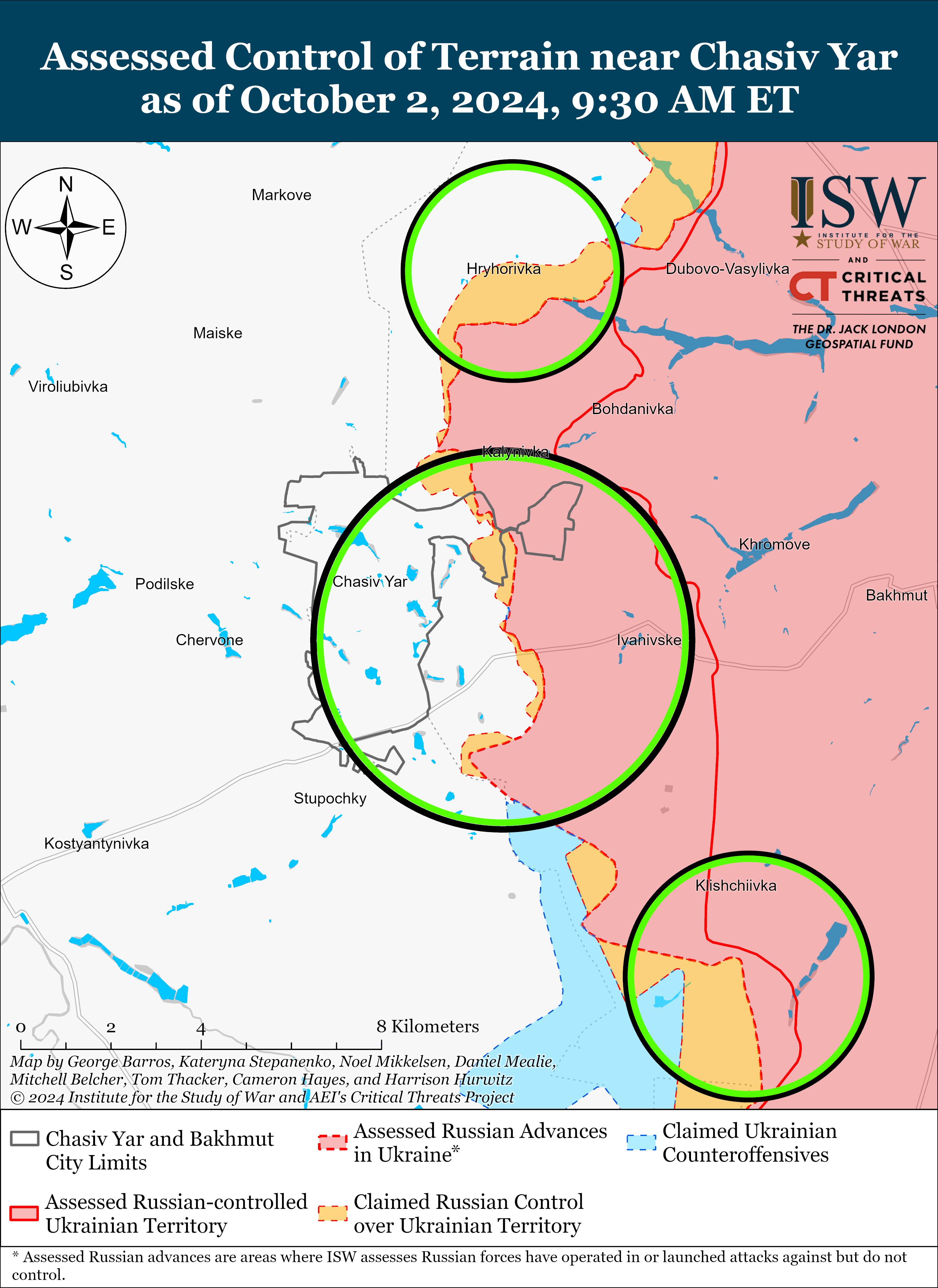 Війська РФ продовжують просуватися на Донбасі: карти ISW